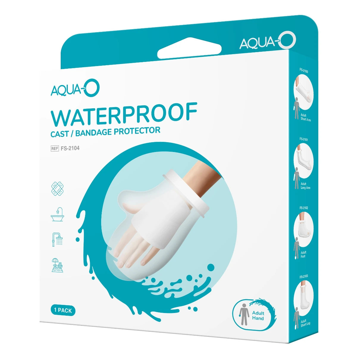 1Aid Kipsisuoja käsi Aqua0 1 kpl