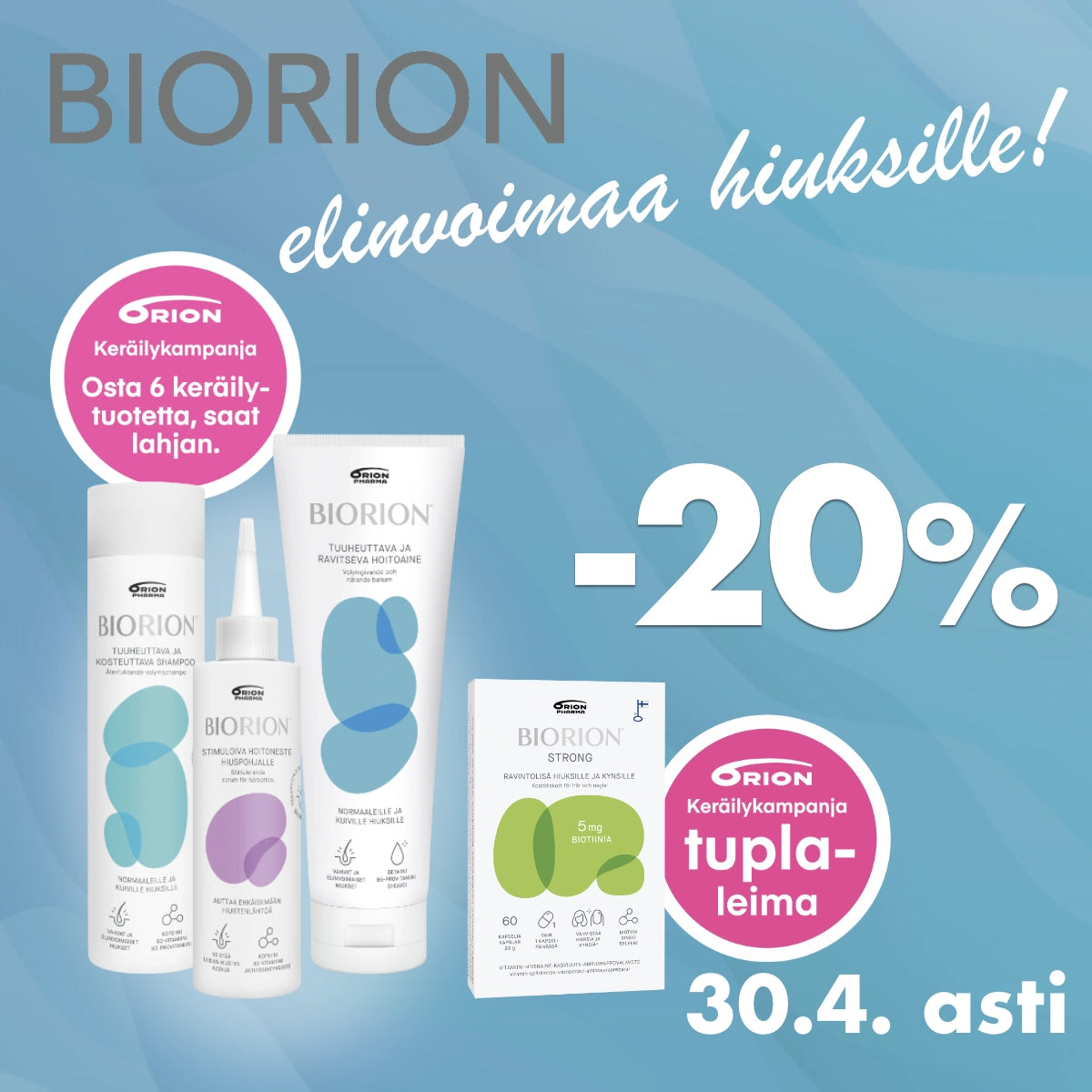 Biorion -20% huhtikuun ajan
