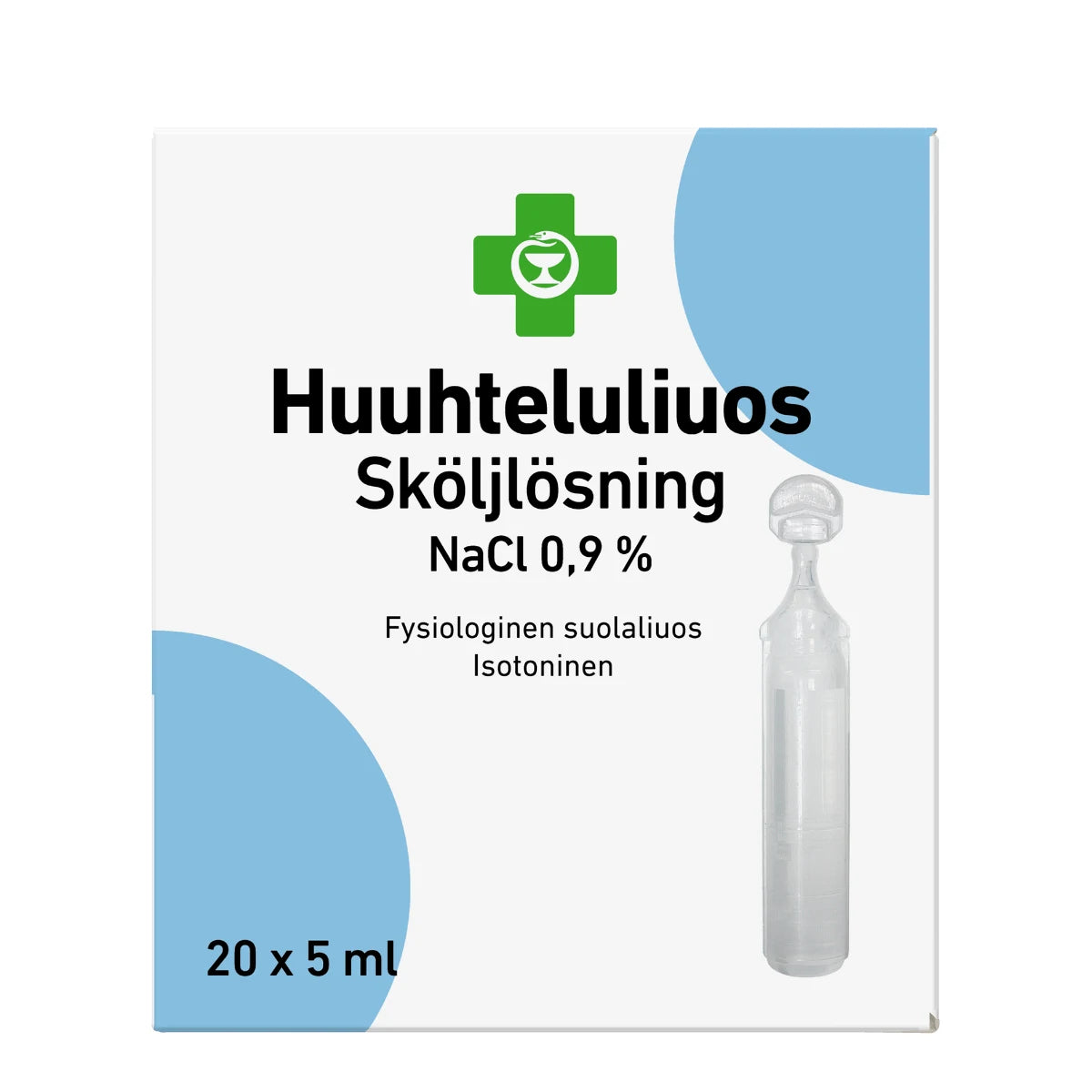 APTEEKKI Huuhteluliuos NaCl 0,9 % 20 x 5 ml
