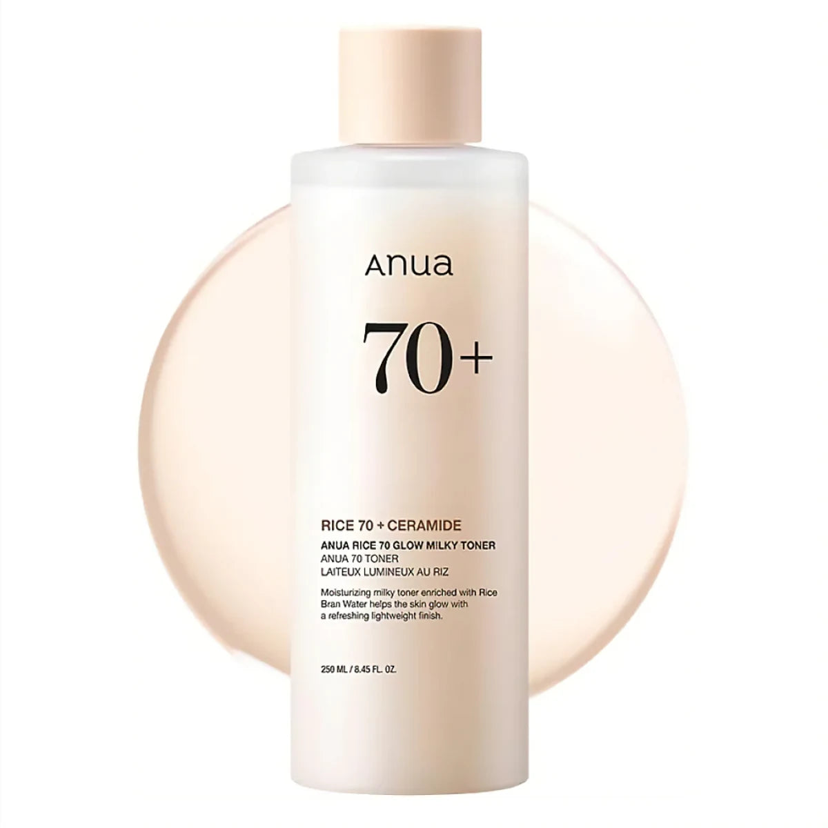 Anua Rice 70 Glow Milky Toner 250 ml kasvovesi herkälle iholle