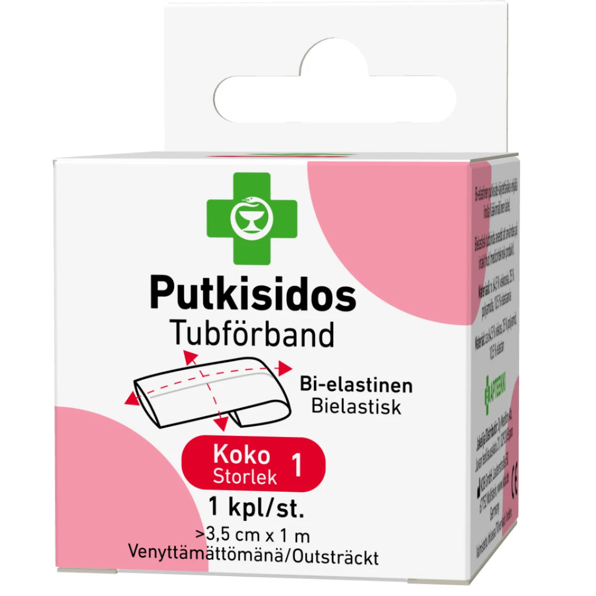 APTEEKKI Putkisidos koko 1 3,5 cm x 1 m