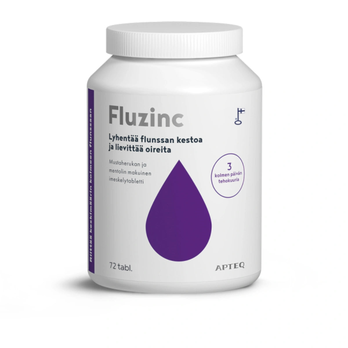 APTEQ Fluzinc mustaherukka 72 kpl sinkkiasetaattivalmiste