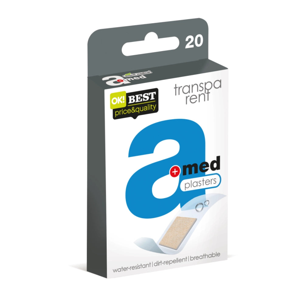 AVANTI Medical A-med transparent läpinäkyvä laastari 20 kpl vettä ja likaa hylkivä laastari