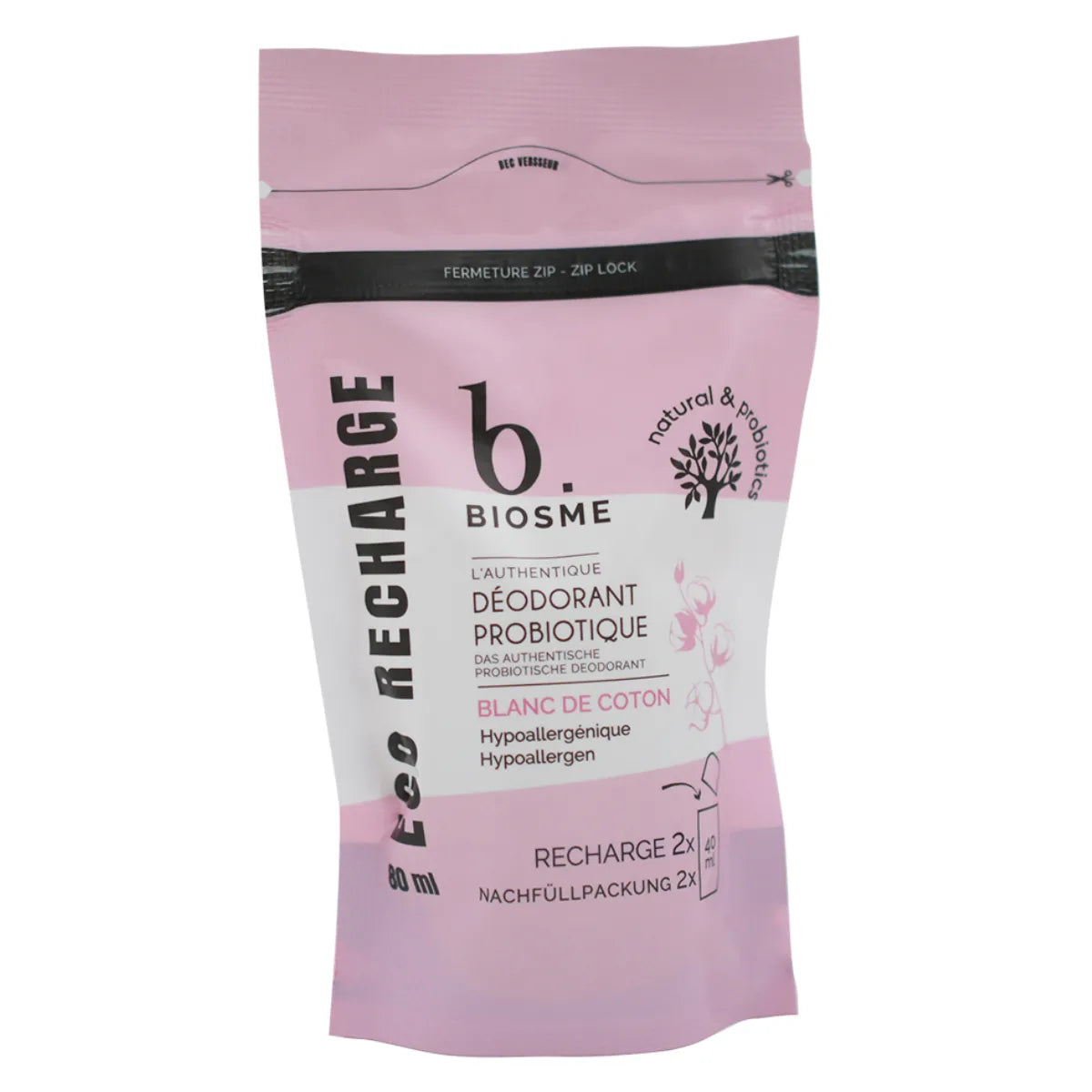 Biosme deo Blanc De Coton refill 80 ml