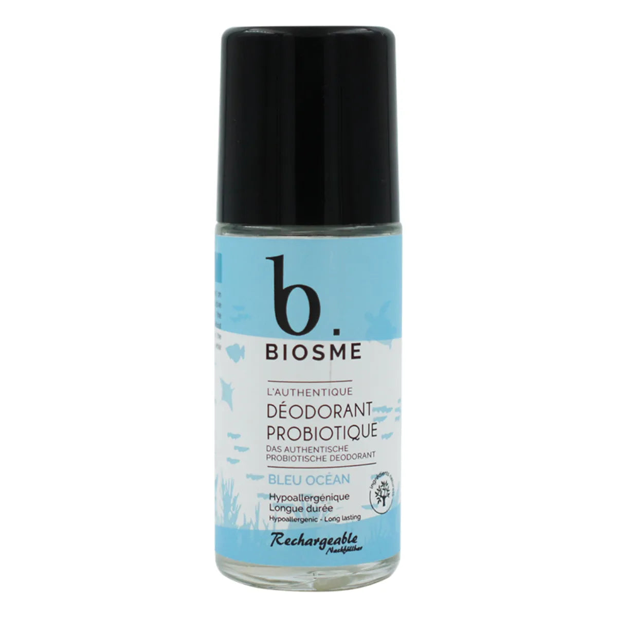 Biosme Roll-On Deo Bleu Ocean 50 ml –Aidosti probioottinen deodorantti raikkaalla merituoksulla
