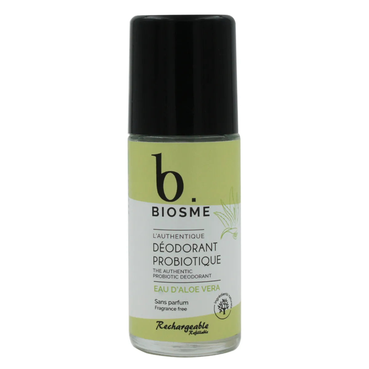 Biosme Roll-On Deodorantti Probioottinen Eau D'Aloe Vera 50 ml – Hajusteeton ja probioottinen deodorantti herkälle iholle