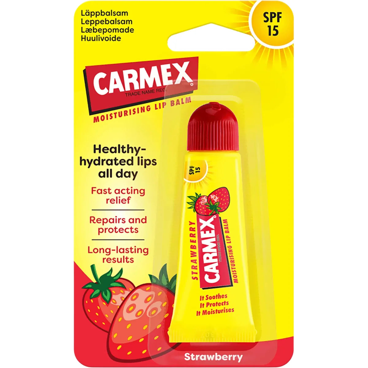 Carmex Mansikka huulivoide tuubi 10 g