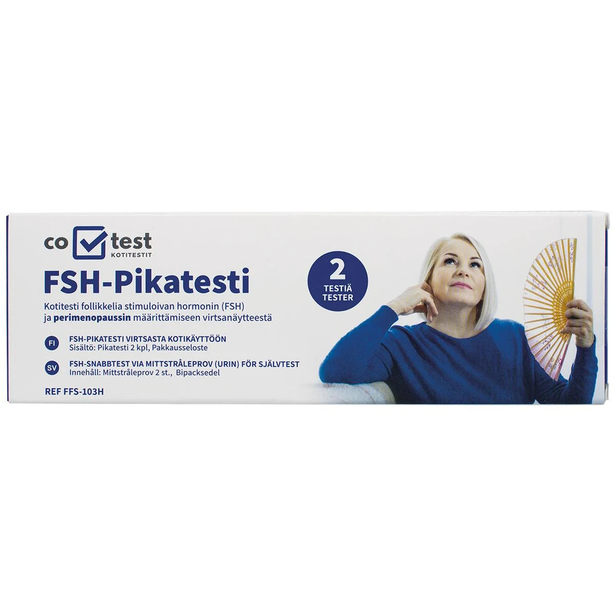 Co-Test FSH-Pikatesti 2 kpl – kotikäyttöön tarkoitettu vaihdevuositesti