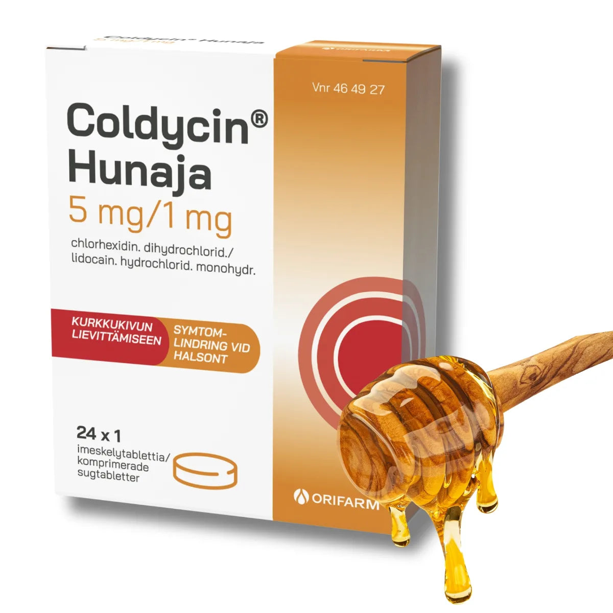 COLDYCIN Hunajanmakuinen imeskelytabletti 24 kpl