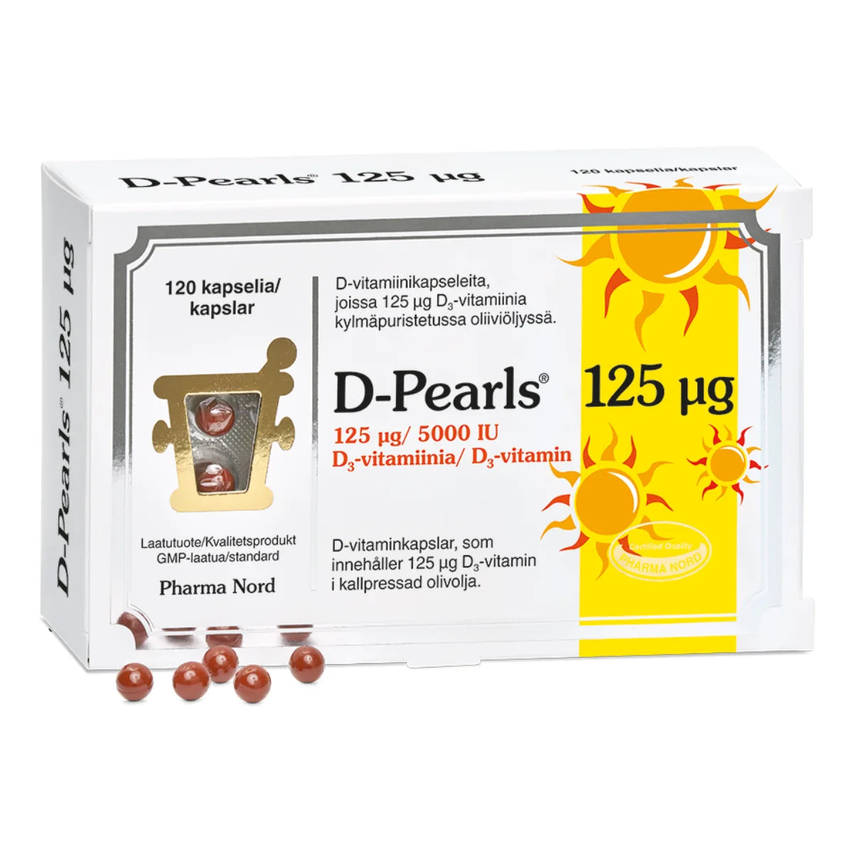 D-Pearls 125 mikrog 120 kaps