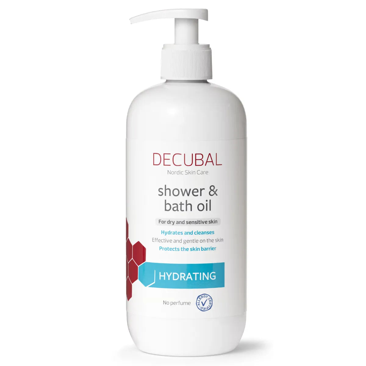 Decubal Hydrating Shower & Bath Oil 500 ml – Tehokasta kosteutusta ja suojaa kuivalle iholle