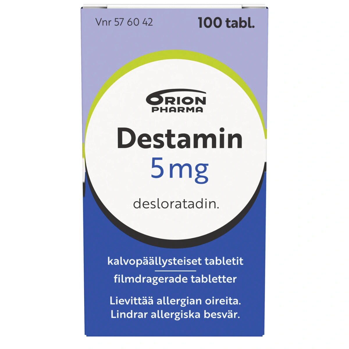 DESTAMIN 5 mg tabletti, kalvopäällysteinen 100 tabl