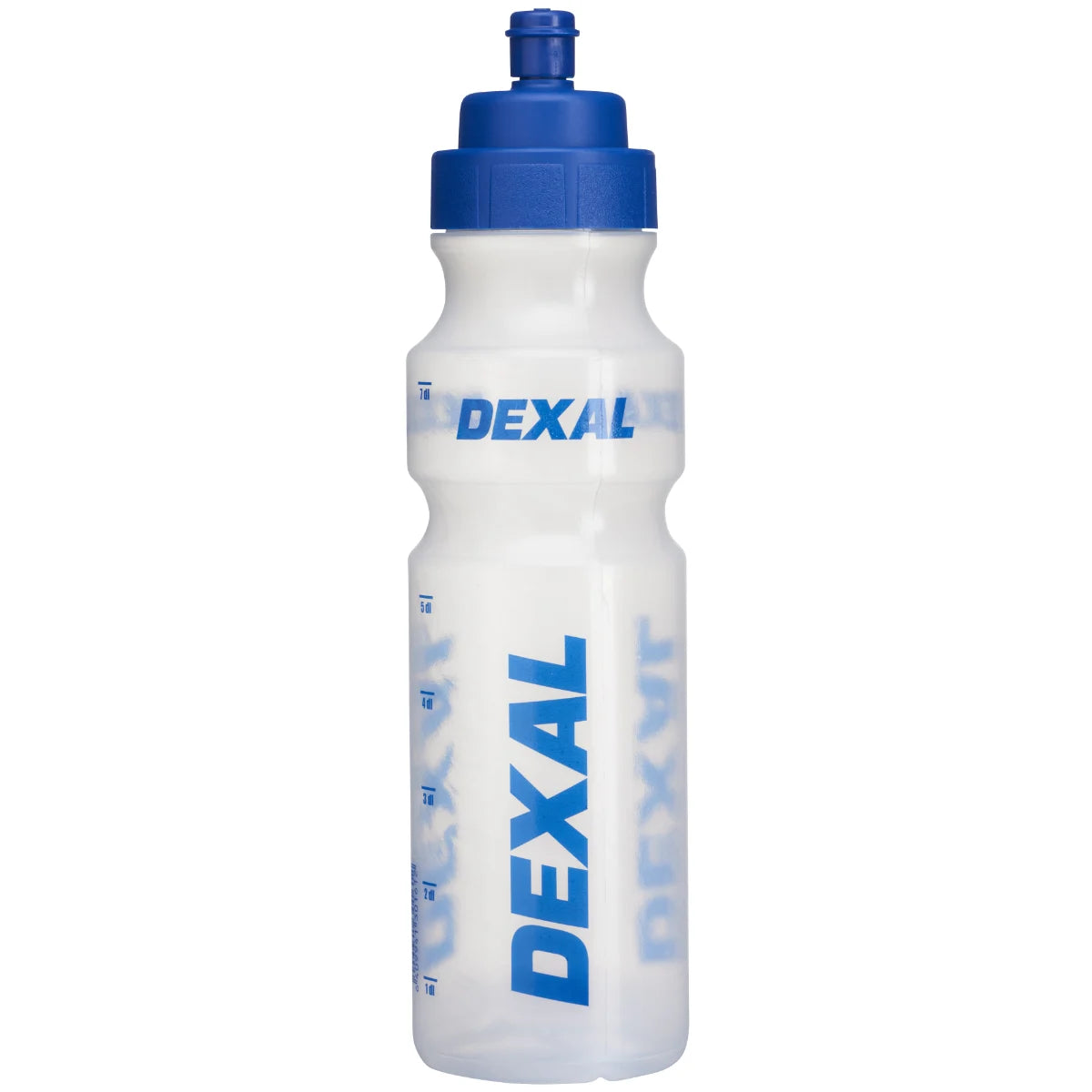 Dexal Juomapullo 750 ml – Läpinäkyvä, sininen painatus