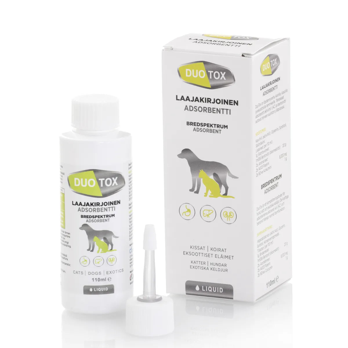 Duotox liuos 110 ml eläinten myrkytyksiin
