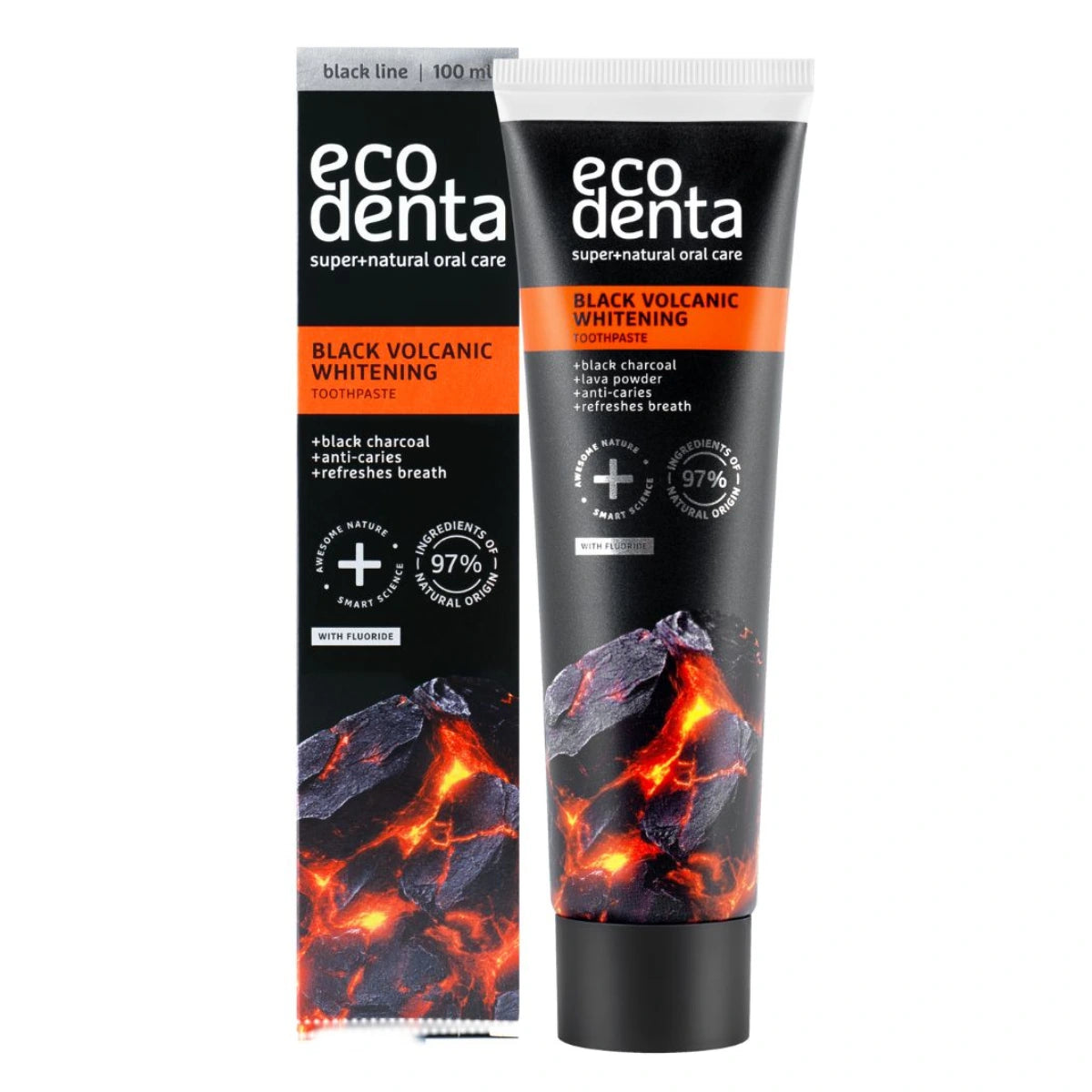 Ecodenta Black Volcanic Whitening Toothpaste - hiiltä sisältävä valkaiseva hammastahna