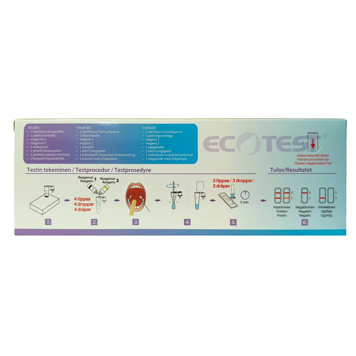 Ecotest Strep A kotitesti 1 kpl – helppokäyttöinen kotitesti