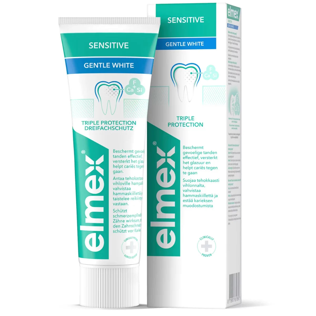 Elmex Sensitive Gentle White hammastahna 75 ml suojaa vihlonnalta