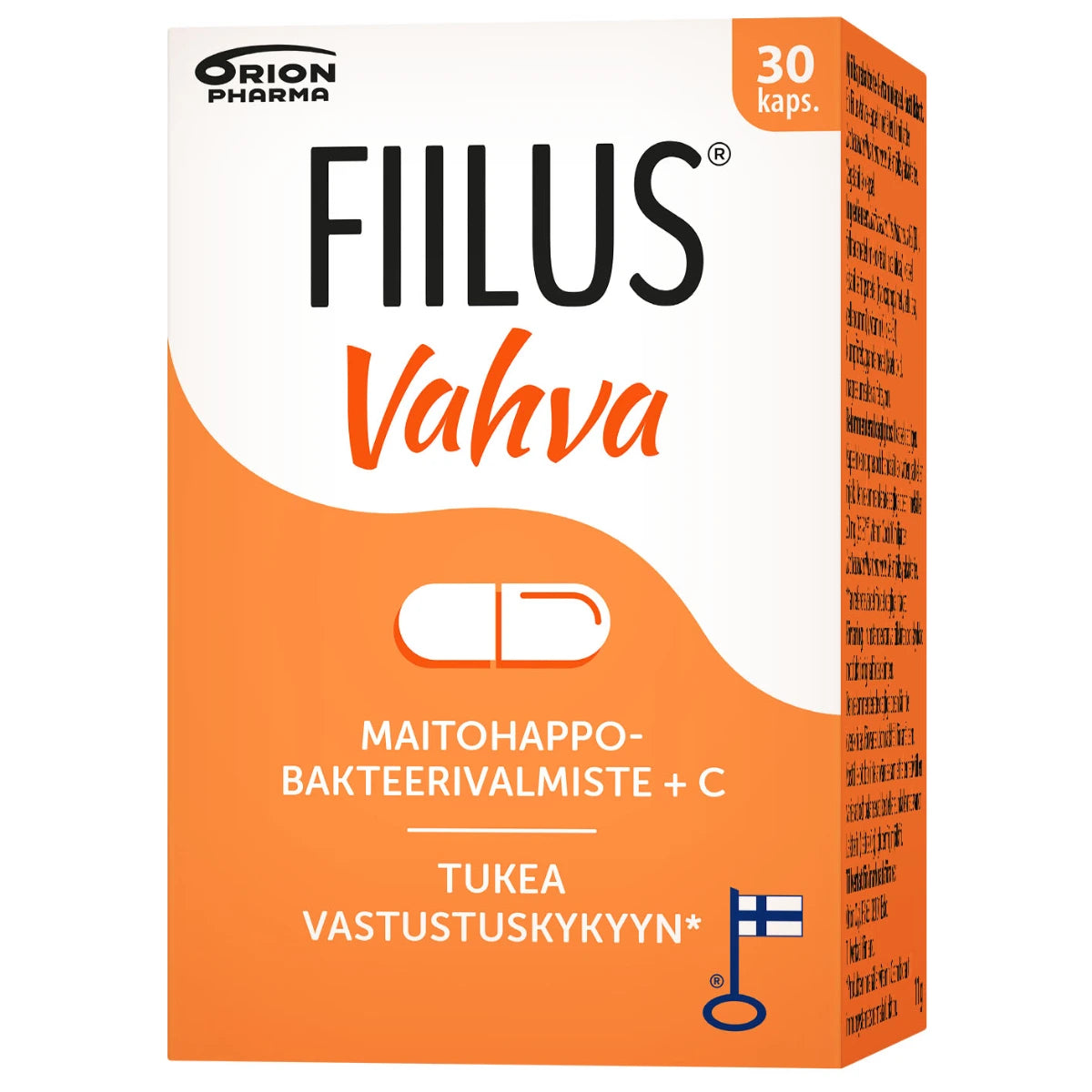 Fiilus Vahva +C 30 kaps – maitohappobakteereja ja C-vitamiinia sisältävä valmiste