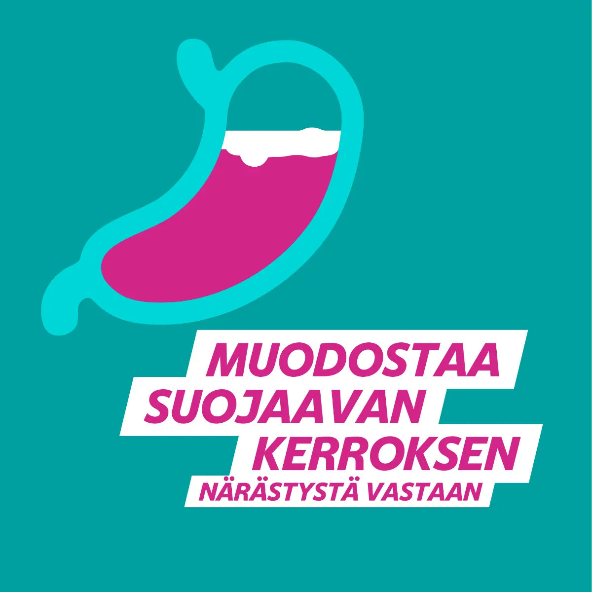 Galieve Peppermint -purutabletti muodostaa suojaavan kerroksen närästystä vastaan