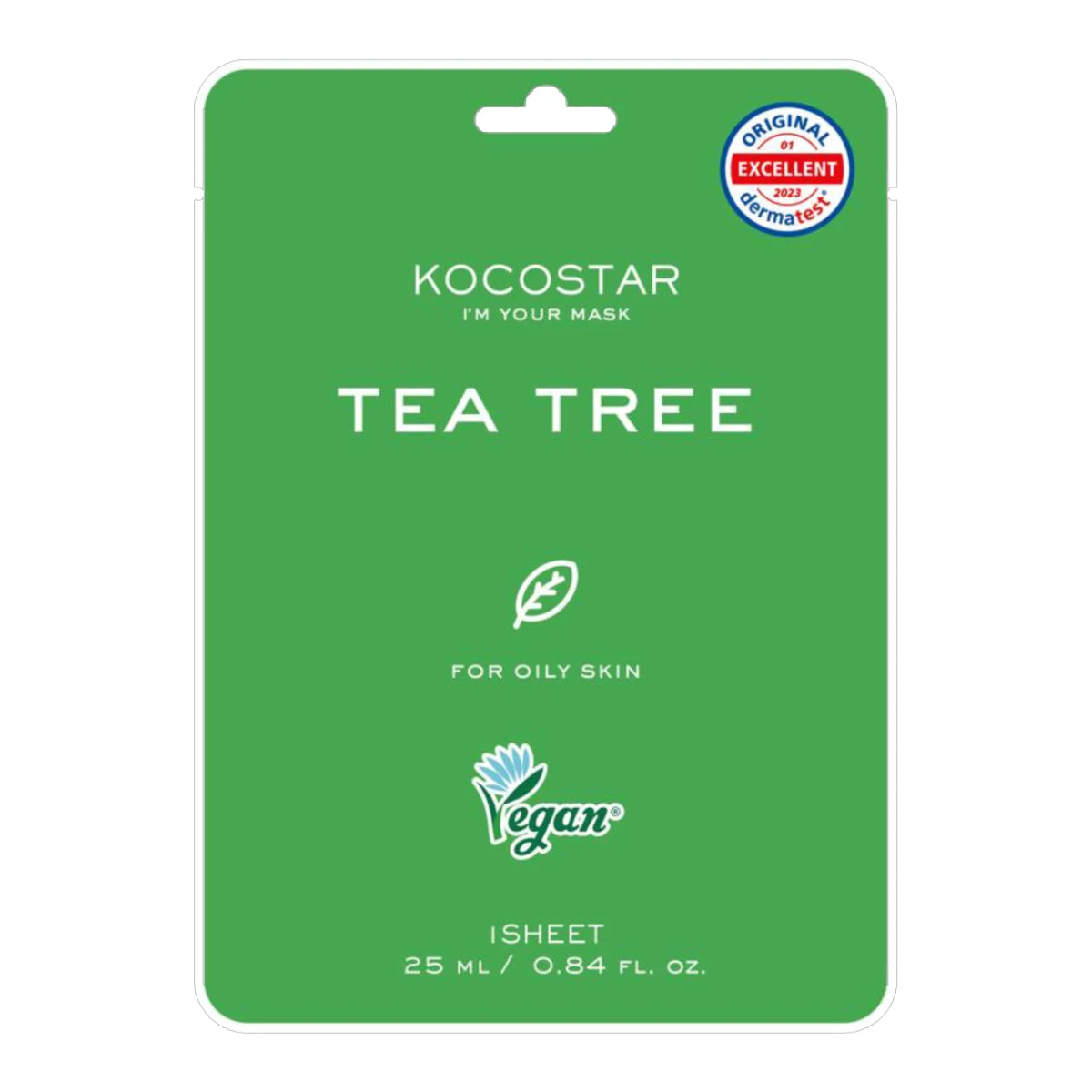 Kocostar Tea Tree Mask Sheet – tasapainottava teepuunaamio epäpuhtaalle iholle