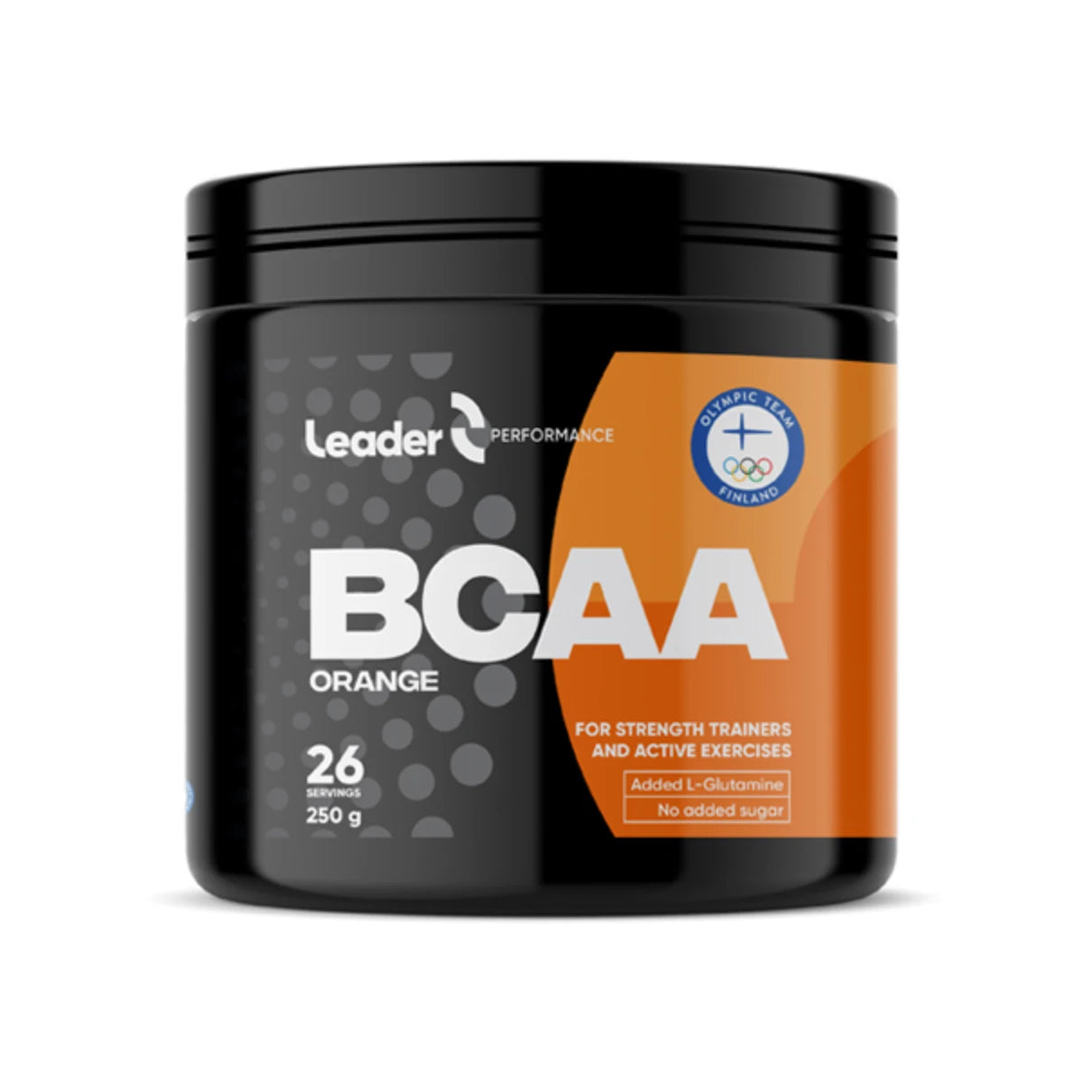 Leader Performance BCAA Orange 250 g – Raikkaan appelsiininmakuinen BCAA + L-glutamiini -juomajauhe