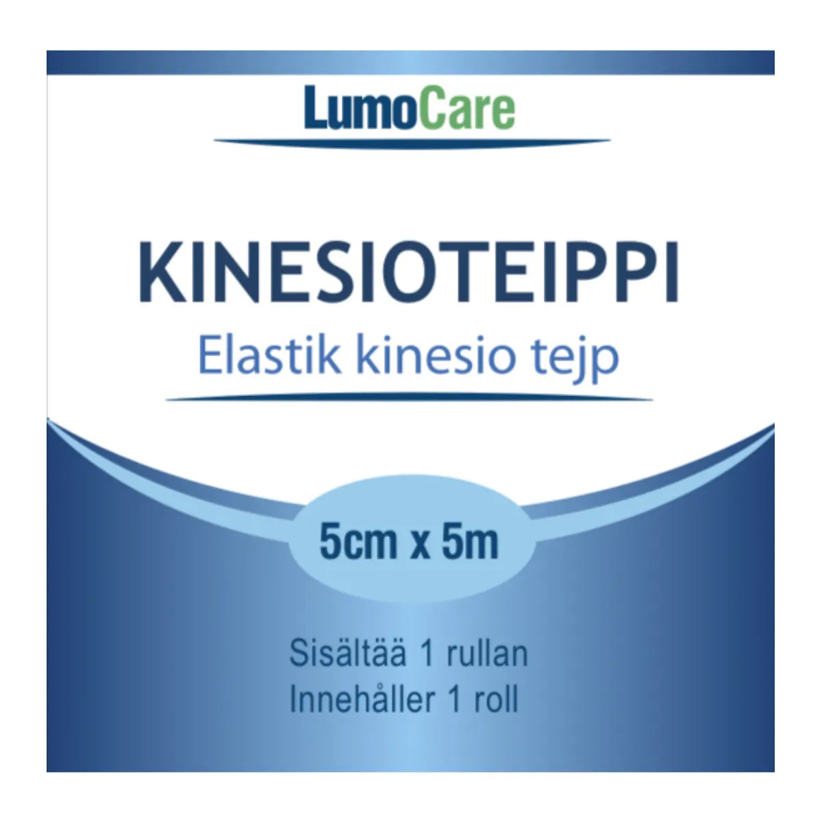 Lumocare kinesioteippi pahvipakkauksessa