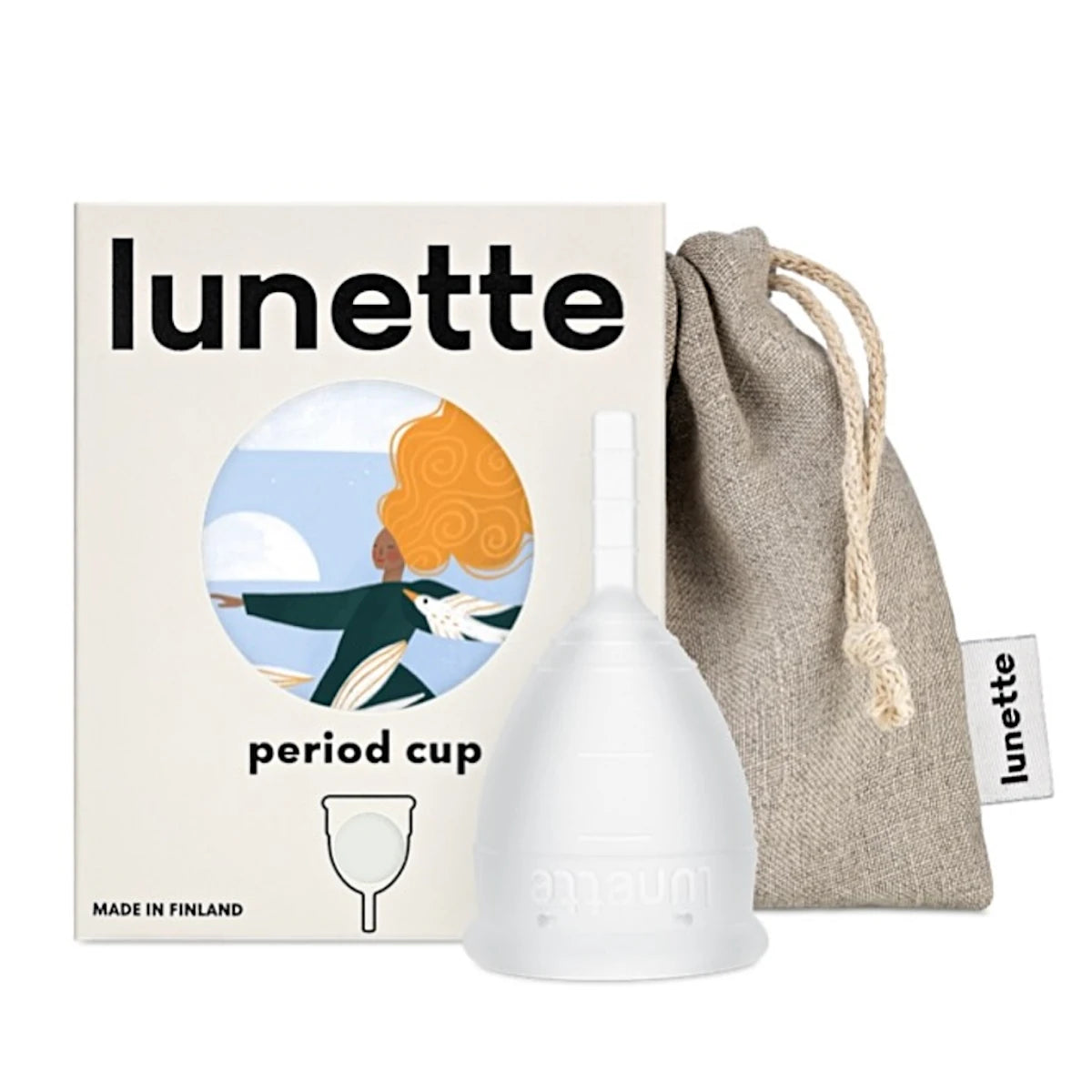 Lunette Kuukautiskuppi Kirkas koko 1 – niukalle vuodolle