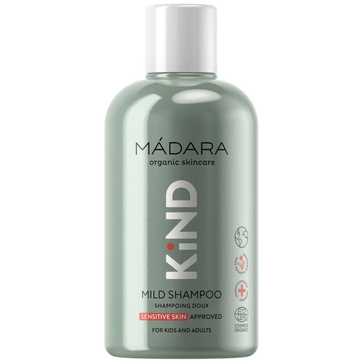 MÁDARA KIND Mild Shampoo 250 ml – hellävarainen shampoo herkälle hiuspohjalle