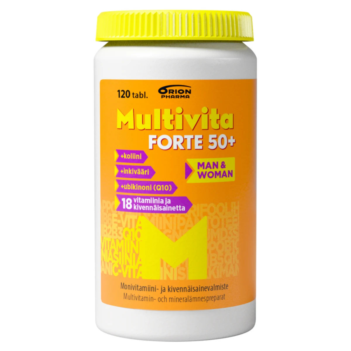 Multivita Forte 50+ 120 tabl – monipuolinen monivitamiinivalmiste
