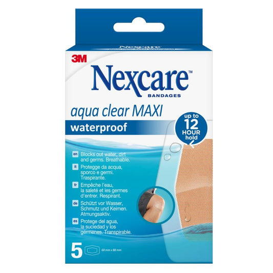 NEXCARE Aqua Clear Maxi Waterproof Bandages 60 mm x 88 mm 5 kpl