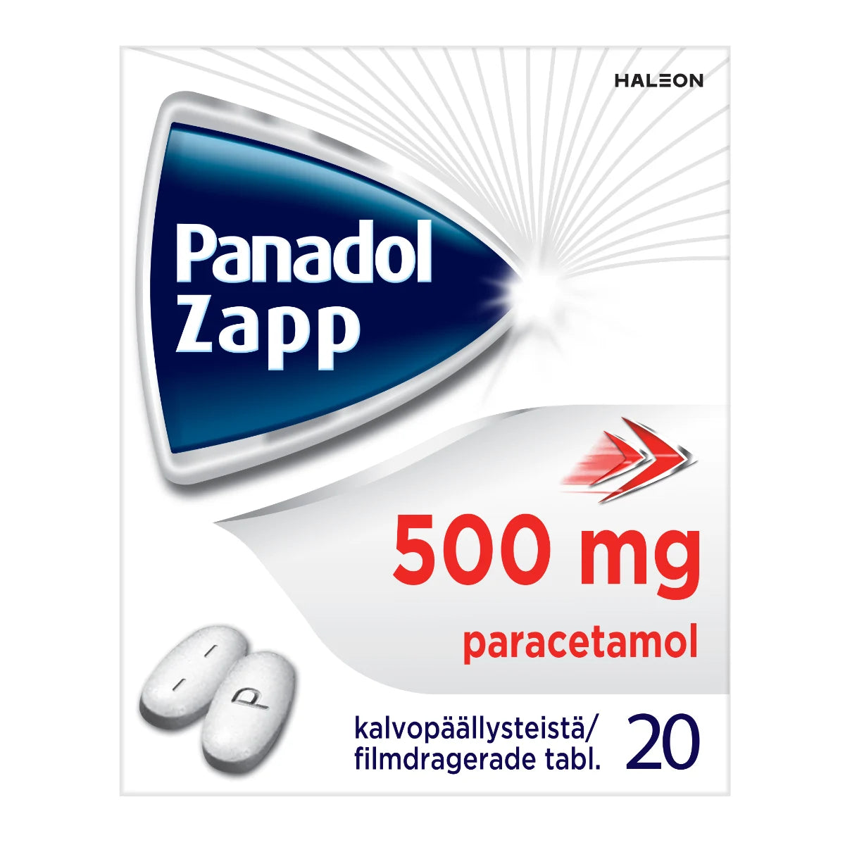 PANADOL ZAPP 500 mg tabletti, kalvopäällysteinen 20 kpl