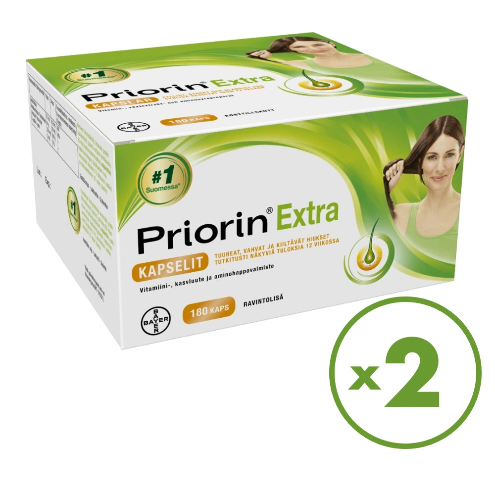 Priorin Extra kapseli 2x180 kpl