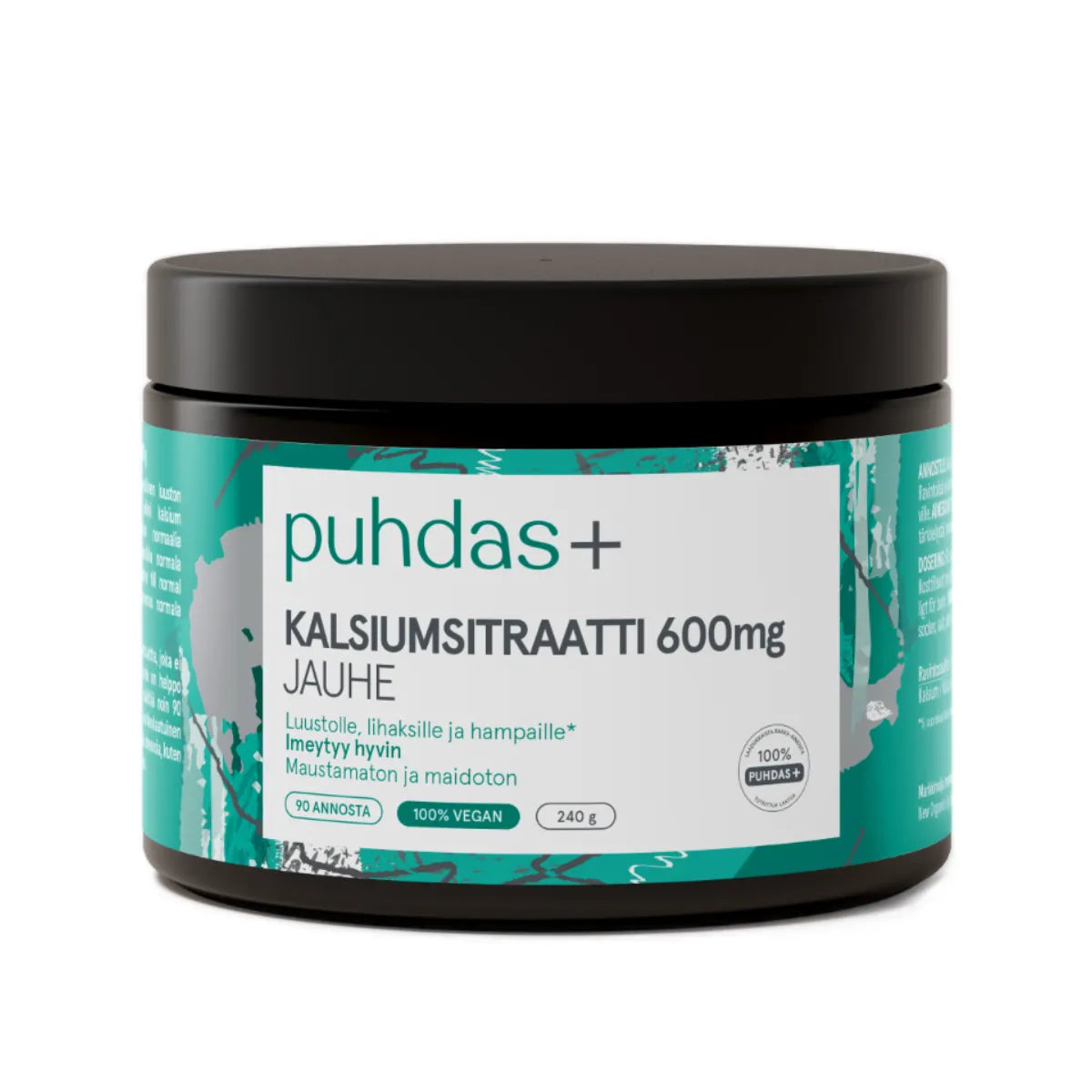 PUHDAS+ Kalsiumsitraatti 600 mg jauhe 240 g
