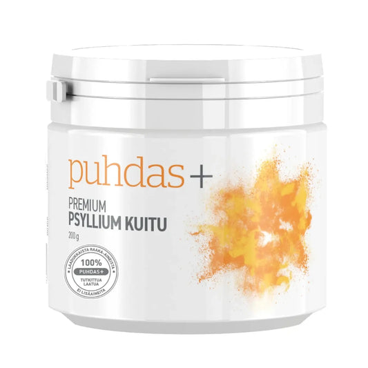 PUHDAS+ Premium psyllium kuitu 180 g kuitulisä