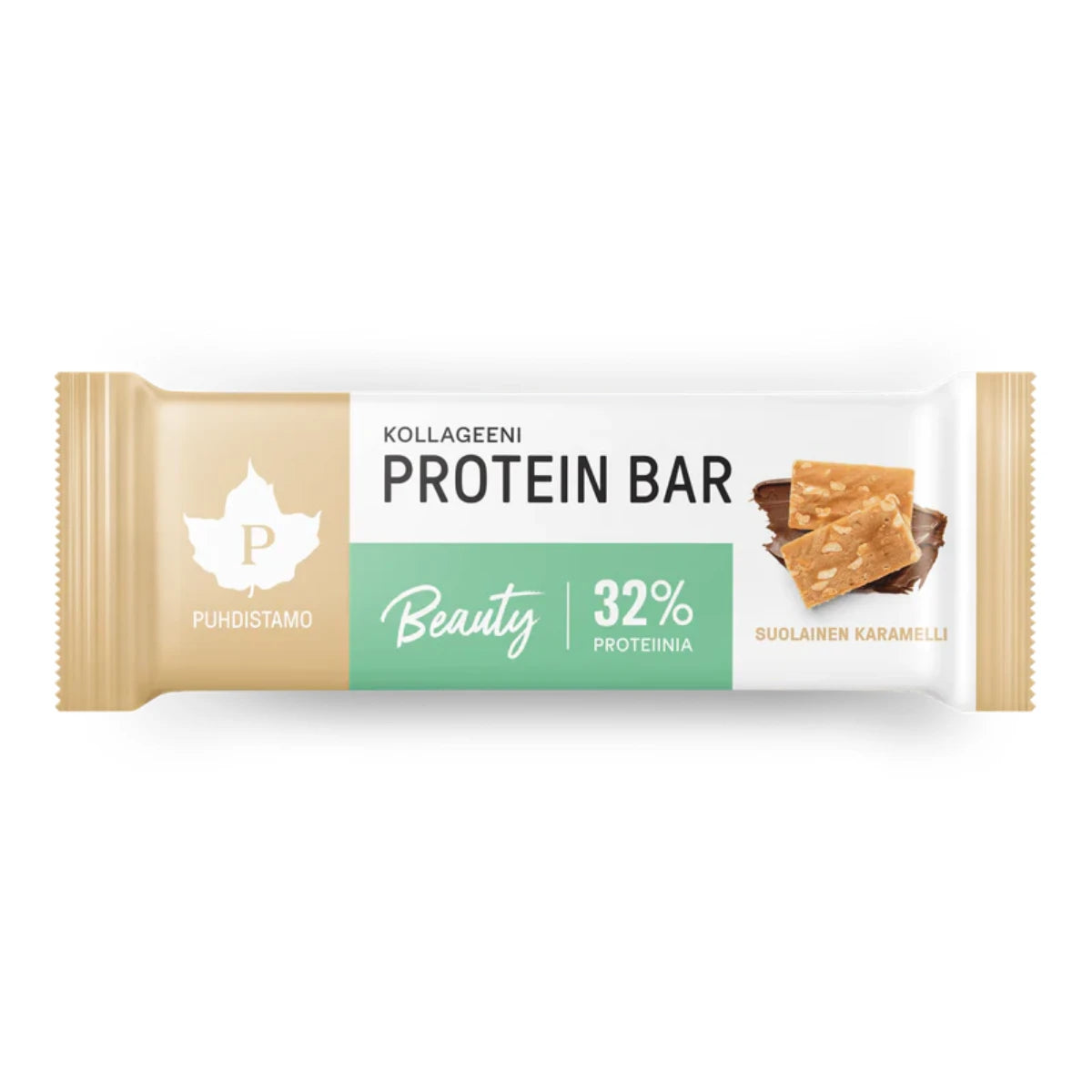 Puhdistamo Kollageeni Beauty Proteiinipatukka Suolainen Karamelli 30 G puhdistamo-kollageeni-beauty-proteiinipatukka-suolainen-karamelli-30-g
