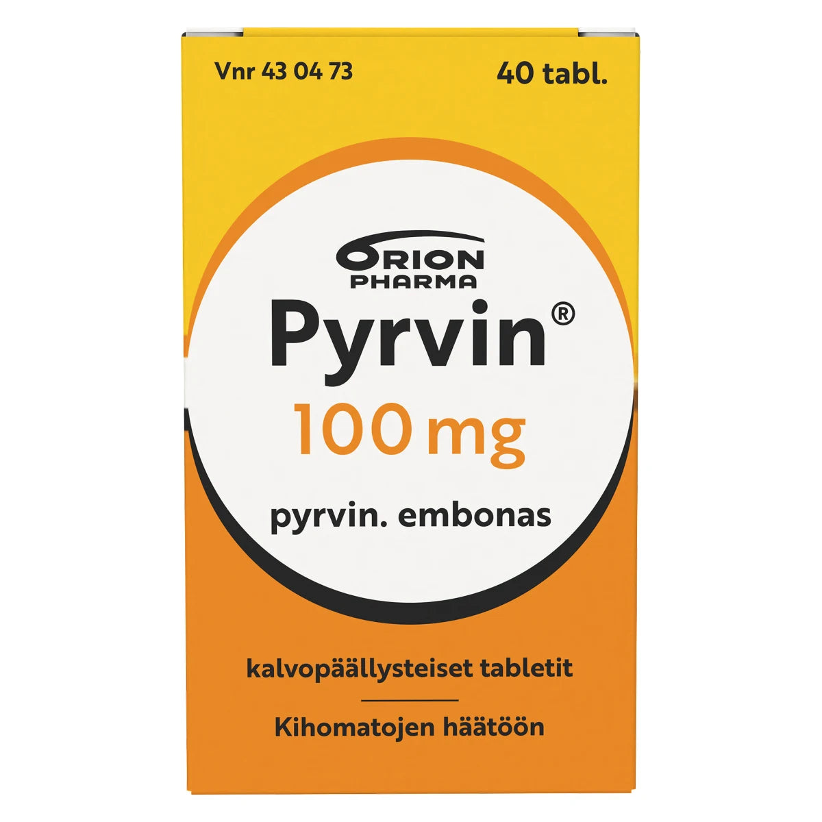 PYRVIN 100 mg tabletti, kalvopäällysteinen 40 kpl