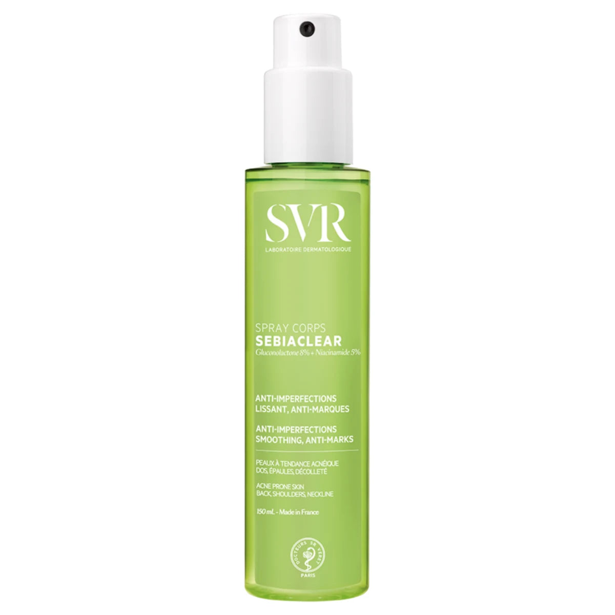 SVR Sebiaclear Spray Corps 150 ml – vartalosuihke epäpuhtaalle ja akneen taipuvaiselle iholle