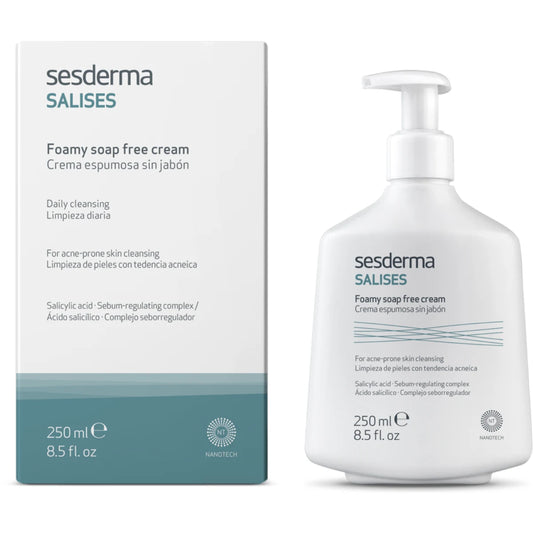 SESDERMA Salises Foamy Soap Free Cream puhdistusvaahto 250 ml epäpuhtaalle iholle