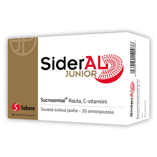 SIDERAL Junior 14 mg rautavalmiste annospussi 20 kpl suussa sulava annosjauhe
