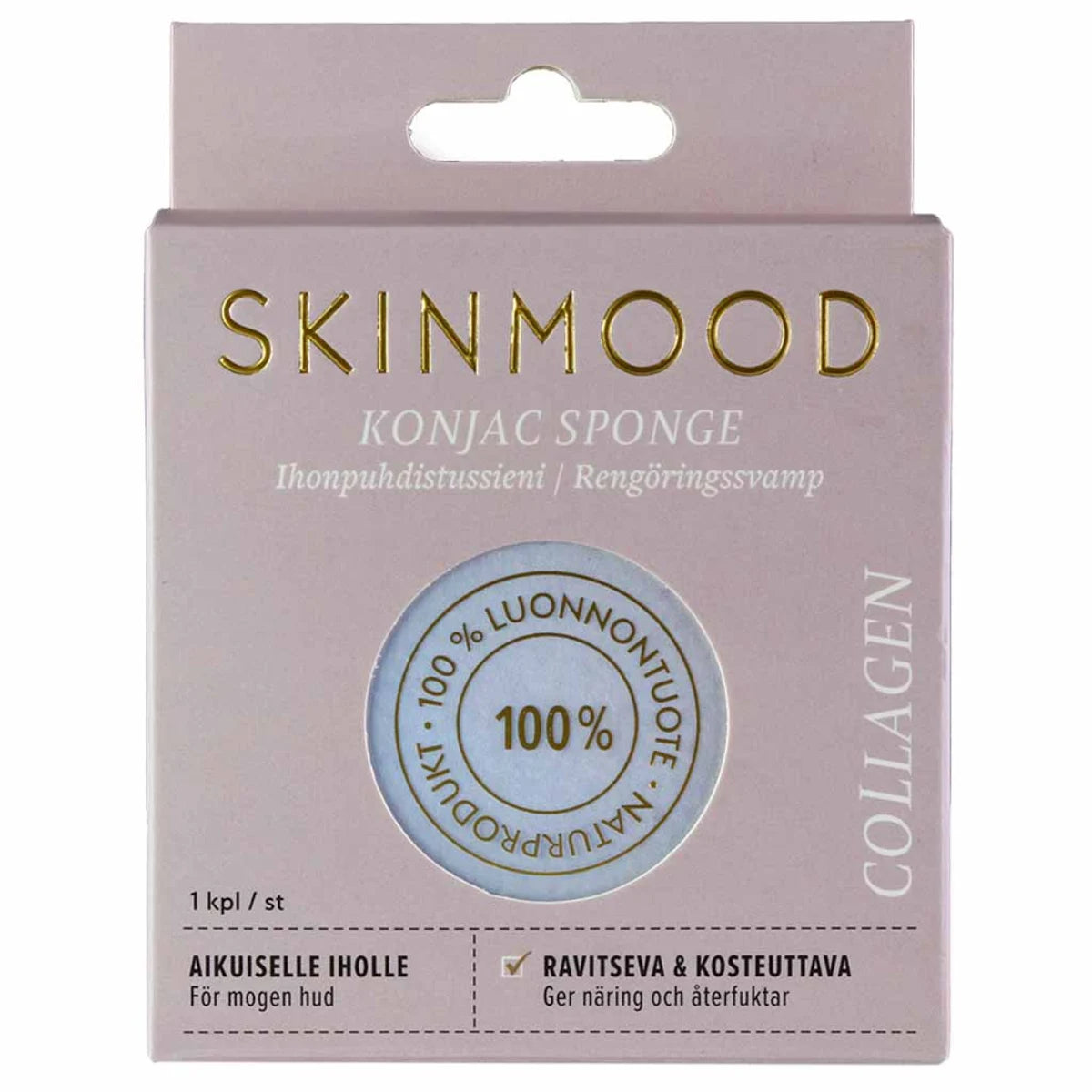 SkinMood Konjac Kollageeni kasvosieni aikuiselle iholle ravitsee ja kosteuttaa