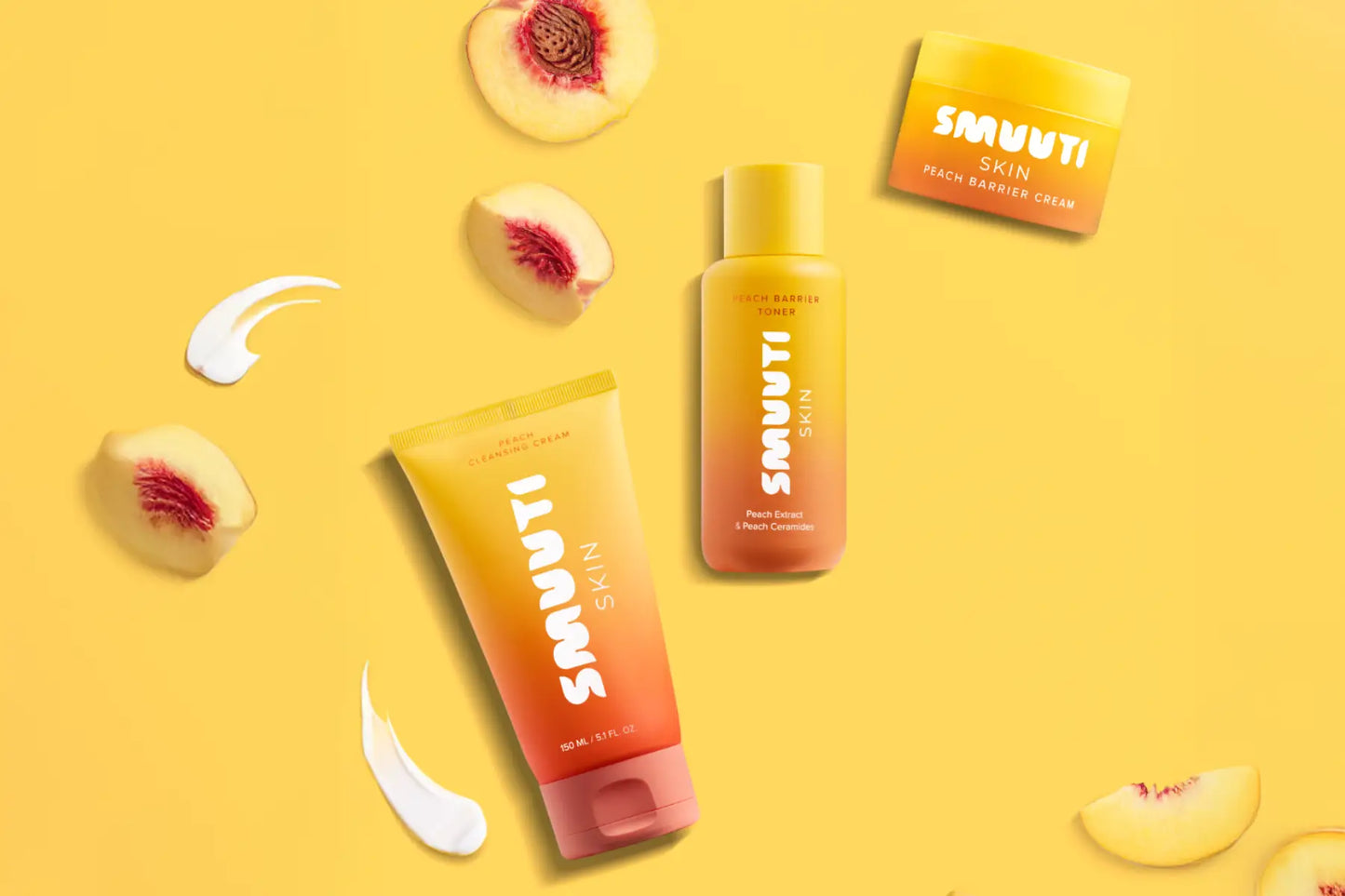 Smuuti Skin Peach -sarjan tuotteet kuivalle iholle