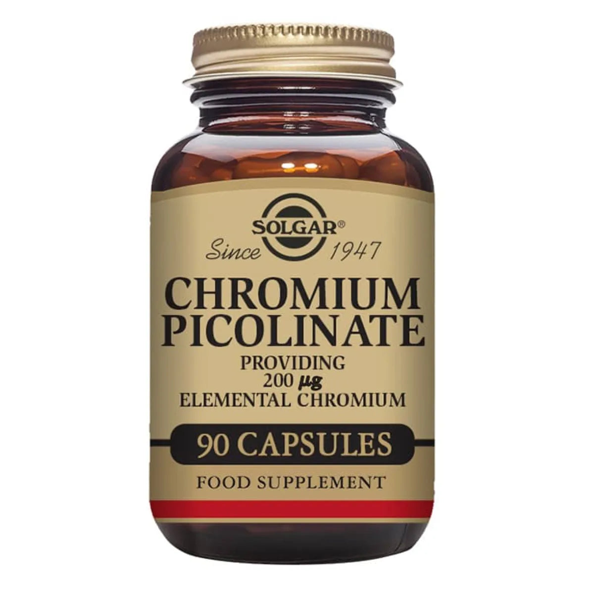 Solgar Kromipikolinaatti 200 µg 90 kaps hyvin imeytyvää kromia orgaanisessa muodossa