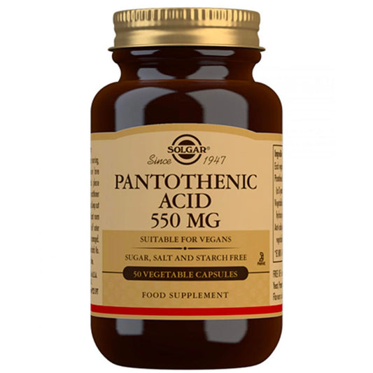 SOLGAR Pantoteenihappo (Pantothenic Acid) 550 mg kapseli 50 kpl