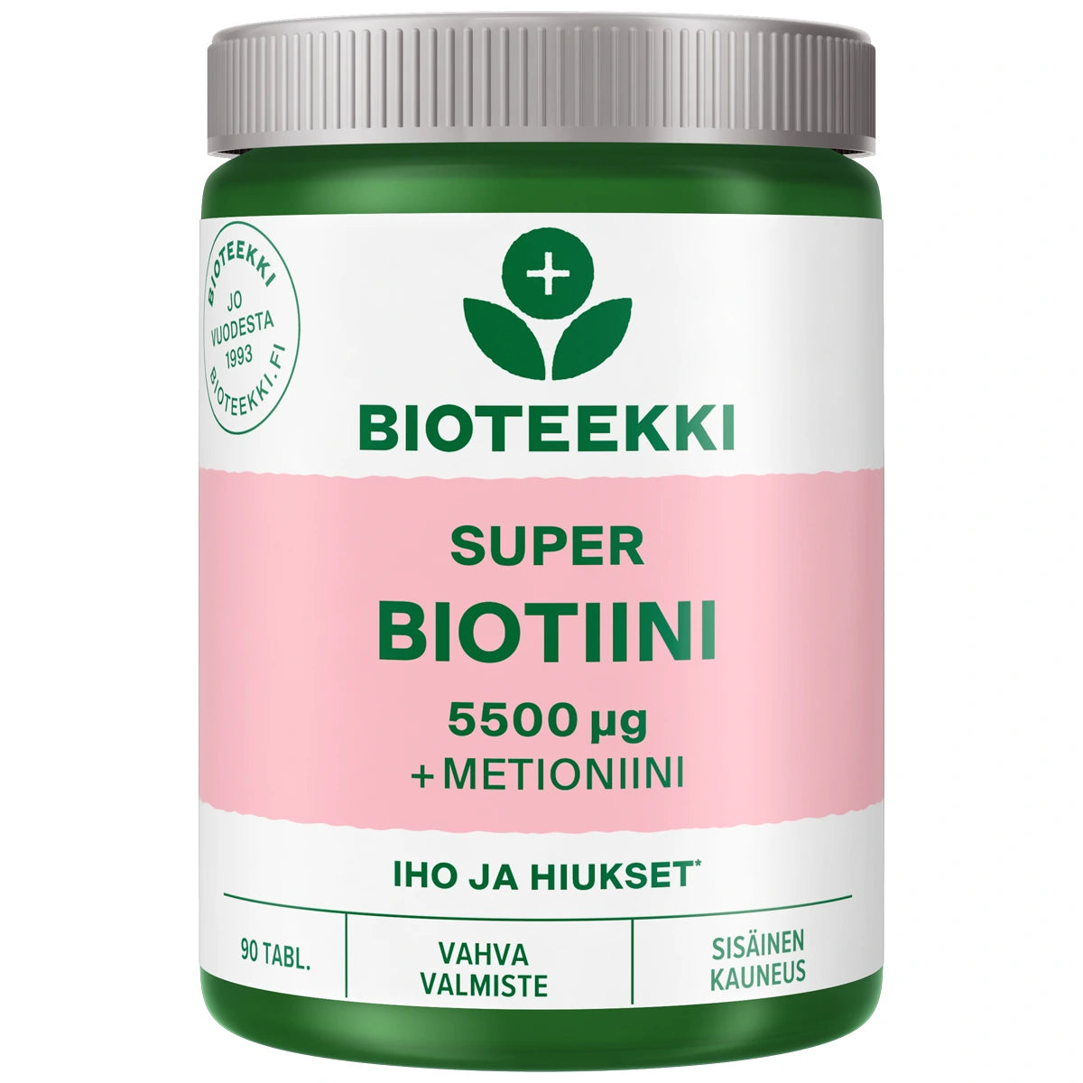 SUPER Biotiini 5500 mikrog tabletti 90 kpl ravintolisä iholle ja hiuksille