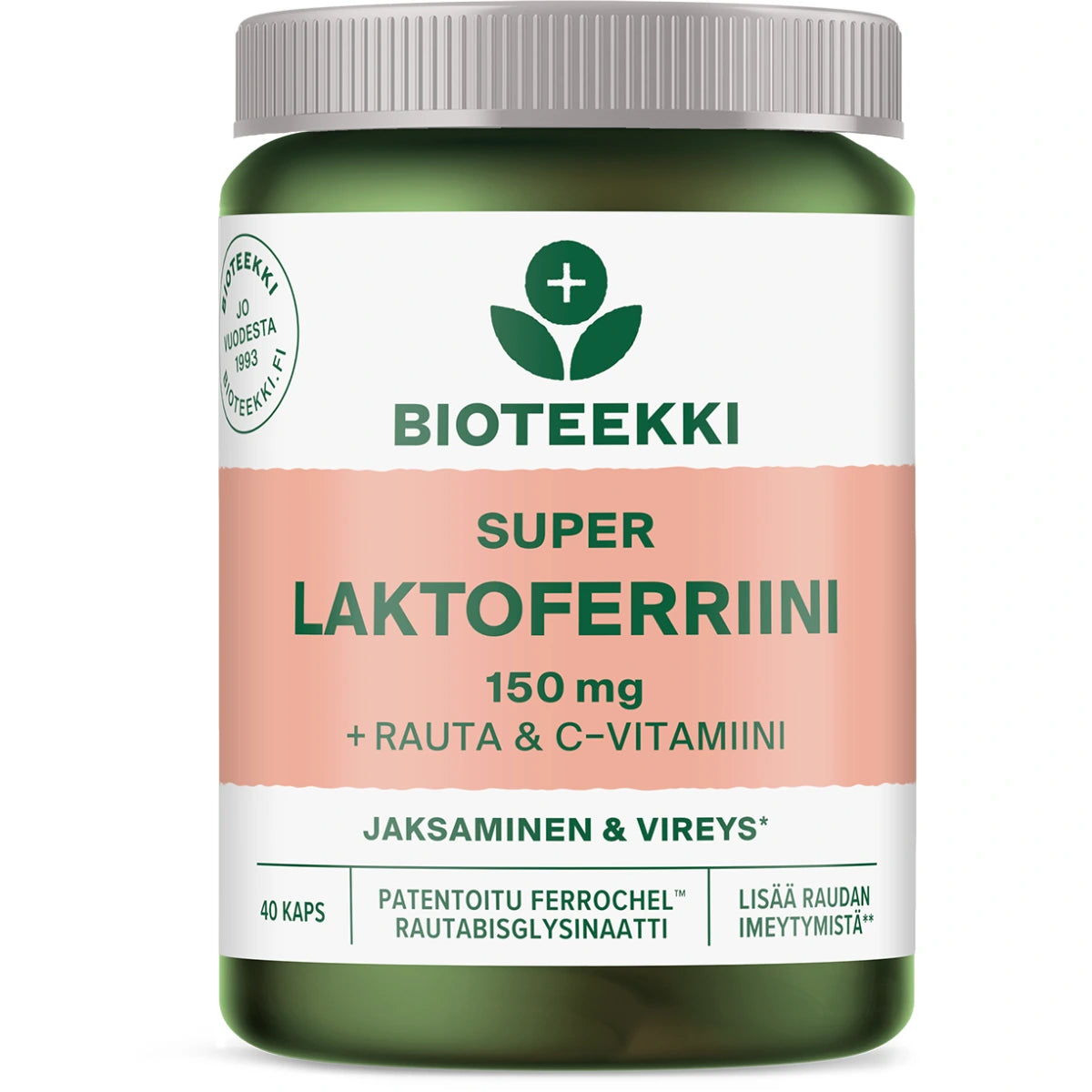 SUPER Laktoferriini + rauta & C-vitamiini kapseli 40 kpl