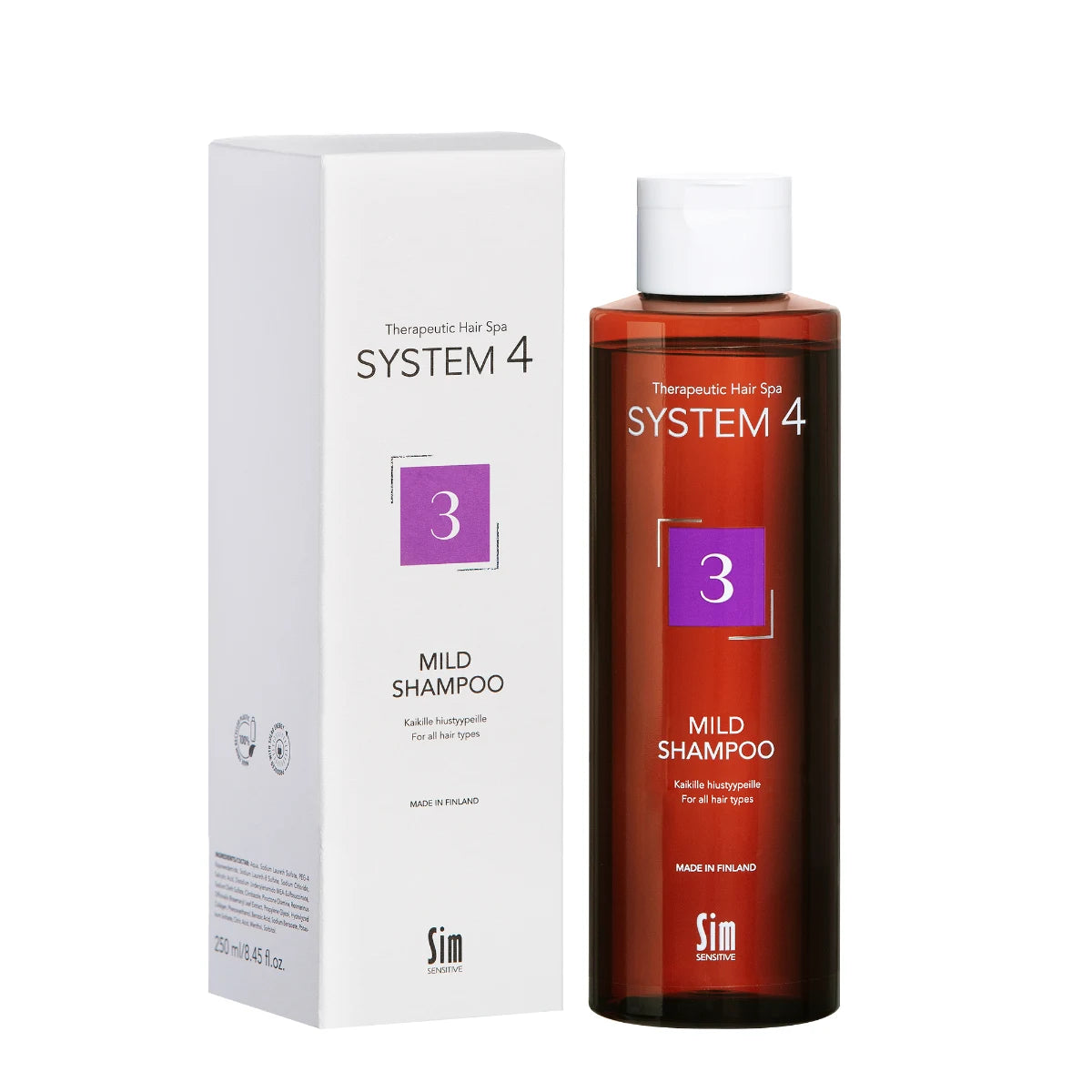 SYSTEM 4 Mild Shampoo 3 kaikille hiustyypeille 250 ml