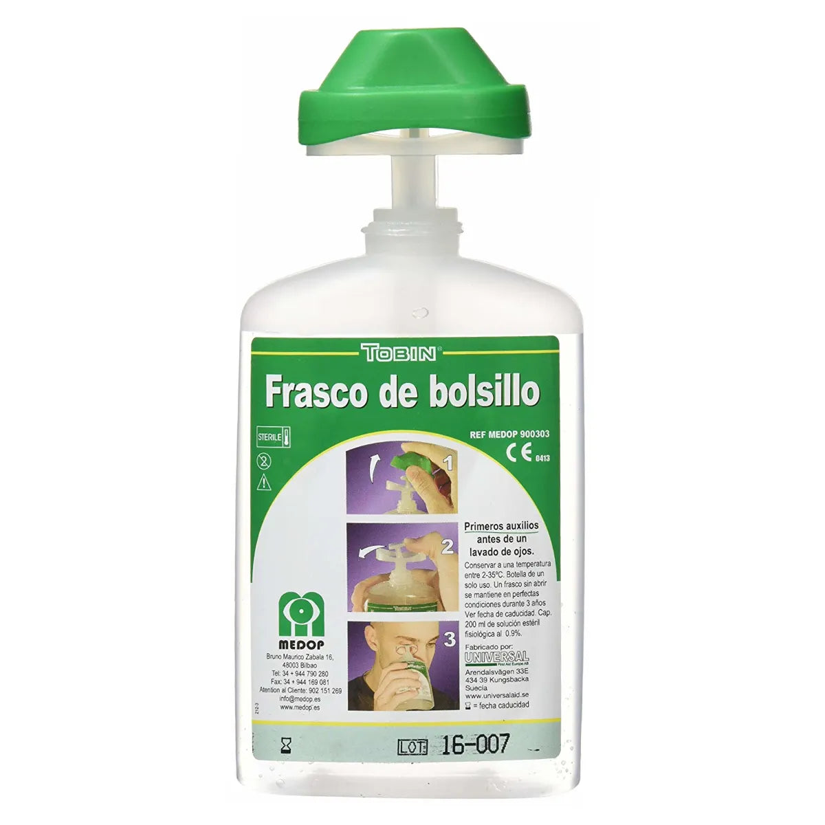 Tobin silmähuuhtelu taskupullo 200 ml