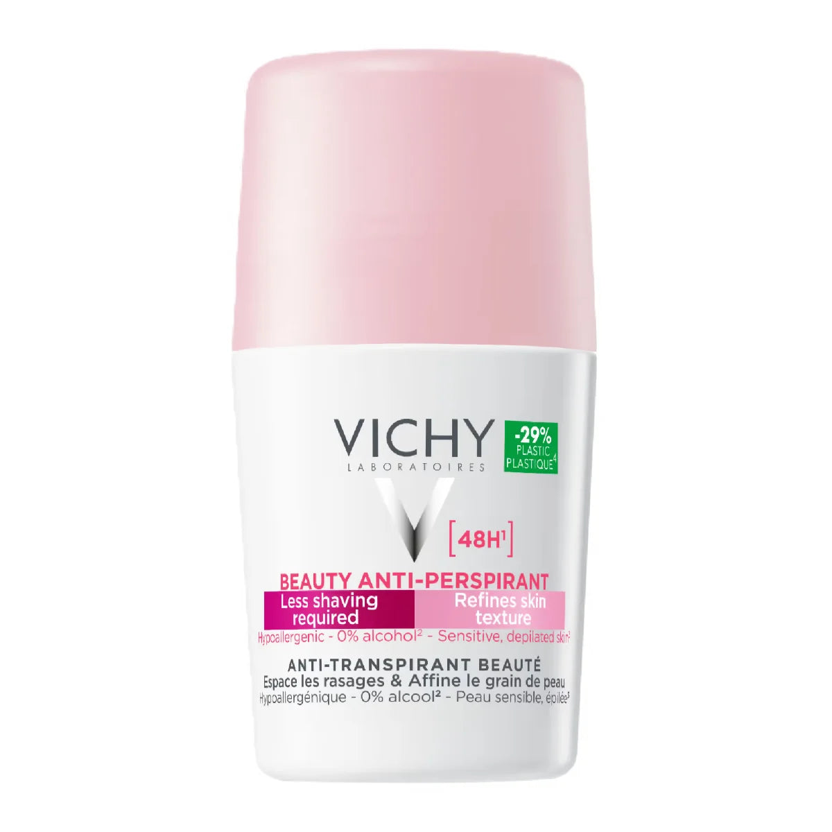 VICHY Deo 48H Beauty Antiperspirant Roll-on 50 ml antaa kauniimmat kainalot ja vähentää sheivauksen tarvetta