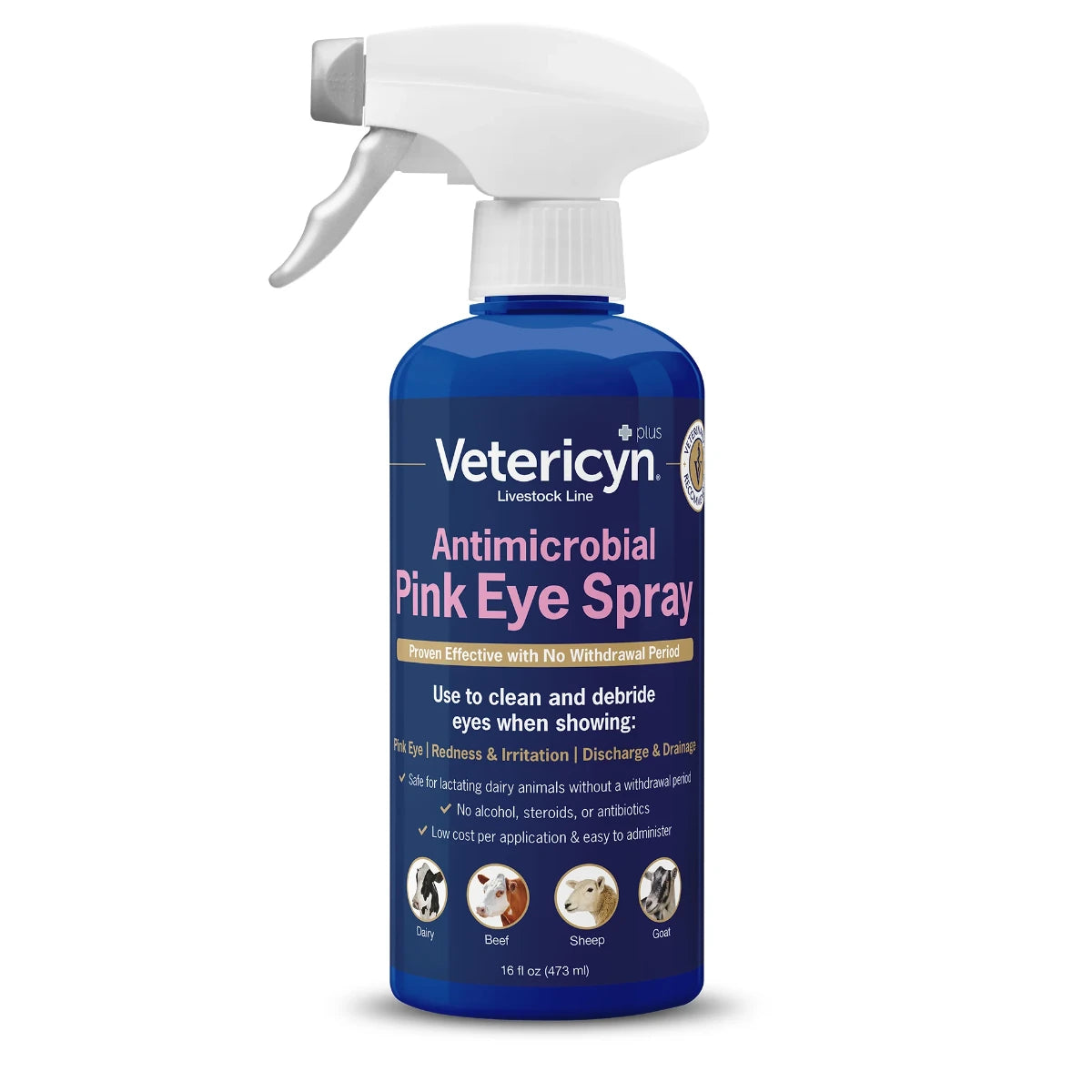 Vetericyn+ Pink Eye Spray 473 ml – Tehokas ja hellävarainen silmäsuihke eläimille
