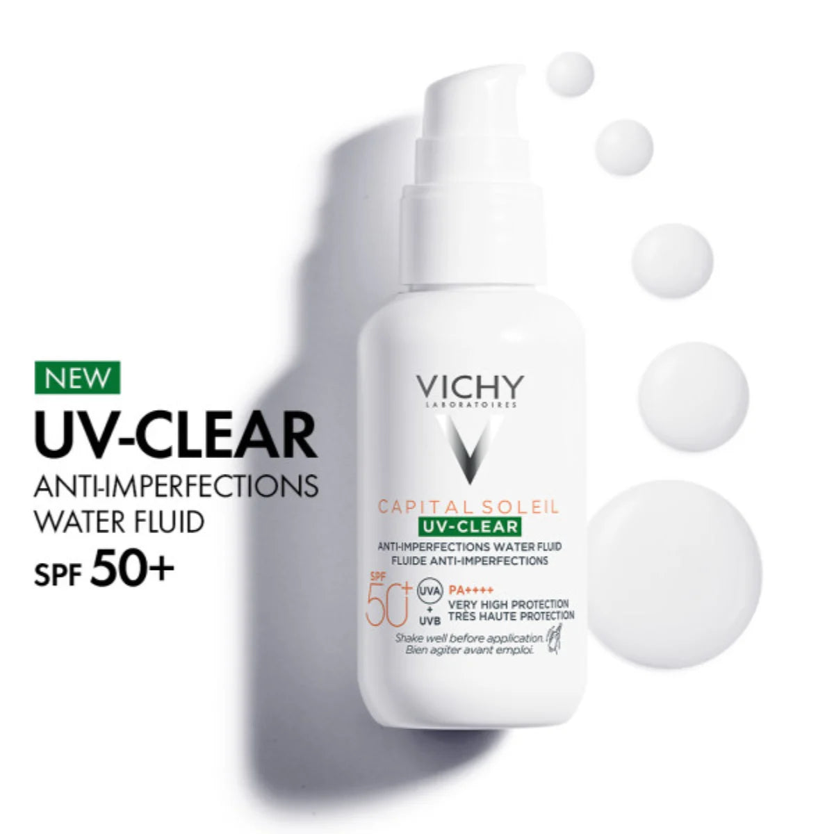 Vichy Capital Soleil UV-Clear SPF50+ 40 ml – kevyt aurinkosuojavoide epäpuhtaalle iholle